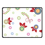 Colorful Floral Wallpaper Background Pattern Double Sided Fleece Blanket (Small)  45 x34  Blanket Front