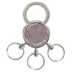 Digital Fractal Pattern 3-ring Key Chains by Amaryn4rt