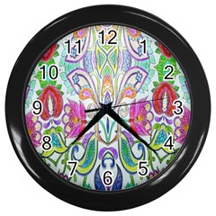 Wallpaper Created From Coloring Book Wall Clocks (black) by Amaryn4rt