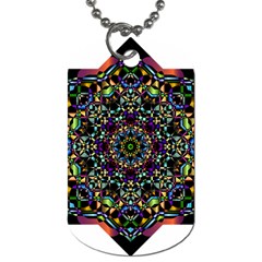 Mandala Abstract Geometric Art Dog Tag (two Sides) by Amaryn4rt