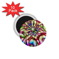 Magic Fractal Flower Multicolored 1 75  Magnets (10 Pack)  by EDDArt