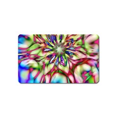 Magic Fractal Flower Multicolored Magnet (name Card) by EDDArt