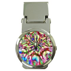 Magic Fractal Flower Multicolored Money Clip Watches by EDDArt