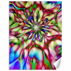 Magic Fractal Flower Multicolored Canvas 18  X 24   by EDDArt