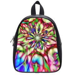 Magic Fractal Flower Multicolored School Bags (small)  by EDDArt