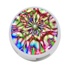 Magic Fractal Flower Multicolored 4-port Usb Hub (two Sides)  by EDDArt