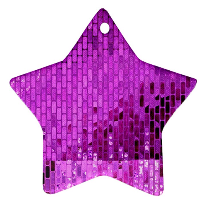 Purple Background Scrapbooking Paper Star Ornament (Two Sides)