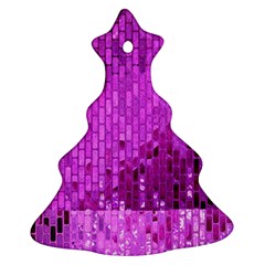 Purple Background Scrapbooking Paper Christmas Tree Ornament (Two Sides)