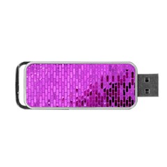 Purple Background Scrapbooking Paper Portable Usb Flash (one Side) by Amaryn4rt