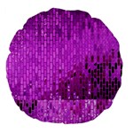 Purple Background Scrapbooking Paper Large 18  Premium Flano Round Cushions Front