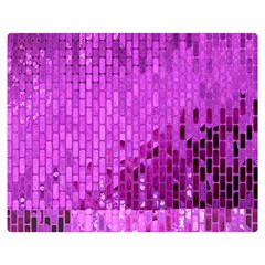 Purple Background Scrapbooking Paper Double Sided Flano Blanket (Medium) 