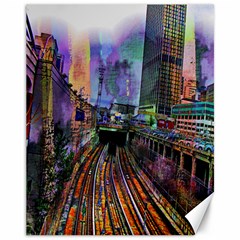 Downtown Chicago Canvas 11  X 14   by Amaryn4rt