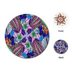 Wallpaper Created From Coloring Book Playing Cards (round)  by Amaryn4rt