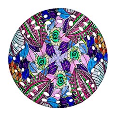 Wallpaper Created From Coloring Book Round Filigree Ornament (two Sides) by Amaryn4rt