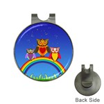 Owls Rainbow Animals Birds Nature Hat Clips with Golf Markers Front