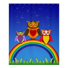 Owls Rainbow Animals Birds Nature Shower Curtain 60  X 72  (medium)  by Amaryn4rt