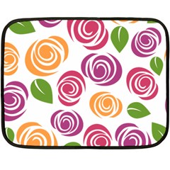 Colorful Seamless Floral Flowers Pattern Wallpaper Background Fleece Blanket (mini) by Amaryn4rt