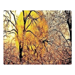 Summer Sun Set Fractal Forest Background Double Sided Flano Blanket (large) 