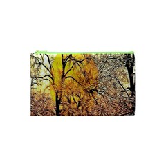 Summer Sun Set Fractal Forest Background Cosmetic Bag (xs)