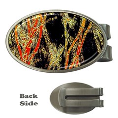 Artistic Effect Fractal Forest Background Money Clips (Oval) 