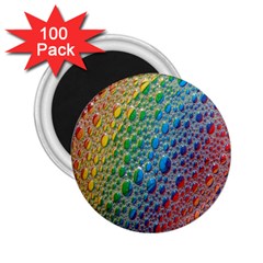 Bubbles Rainbow Colourful Colors 2 25  Magnets (100 Pack)  by Amaryn4rt