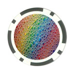 Bubbles Rainbow Colourful Colors Poker Chip Card Guard Back