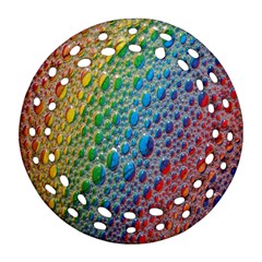 Bubbles Rainbow Colourful Colors Ornament (round Filigree)