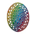 Bubbles Rainbow Colourful Colors Oval Filigree Ornament (Two Sides) Front