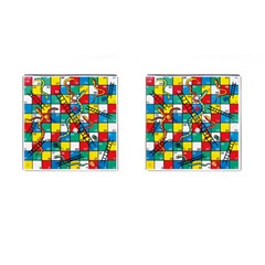 Snakes And Ladders Cufflinks (square) by Amaryn4rt