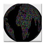 World Earth Planet Globe Map Tile Coasters Front