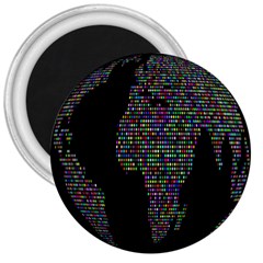 World Earth Planet Globe Map 3  Magnets by Amaryn4rt