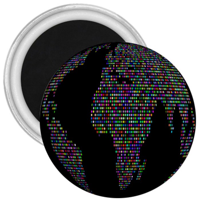 World Earth Planet Globe Map 3  Magnets