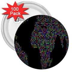 World Earth Planet Globe Map 3  Buttons (100 Pack)  by Amaryn4rt