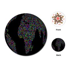 World Earth Planet Globe Map Playing Cards (Round) 