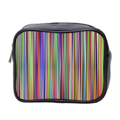 Striped Stripes Abstract Geometric Mini Toiletries Bag 2-Side