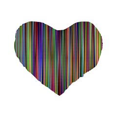 Striped Stripes Abstract Geometric Standard 16  Premium Heart Shape Cushions