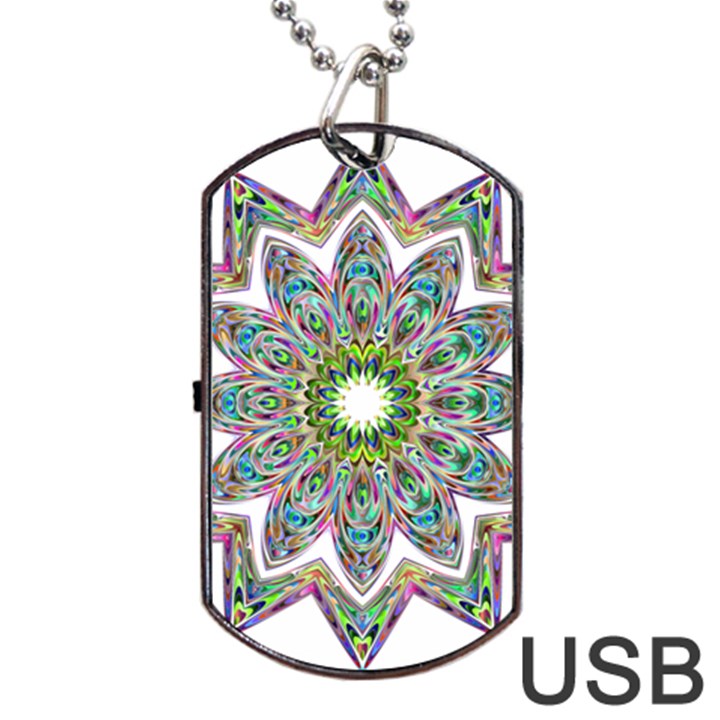 Decorative Ornamental Design Dog Tag USB Flash (One Side)