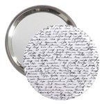 Handwriting  3  Handbag Mirrors Front