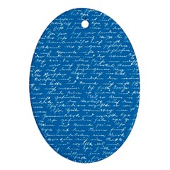 Handwriting Oval Ornament (two Sides) by Valentinaart