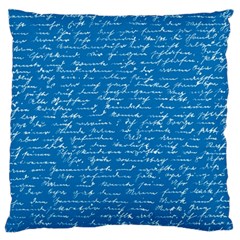 Handwriting Large Cushion Case (one Side) by Valentinaart