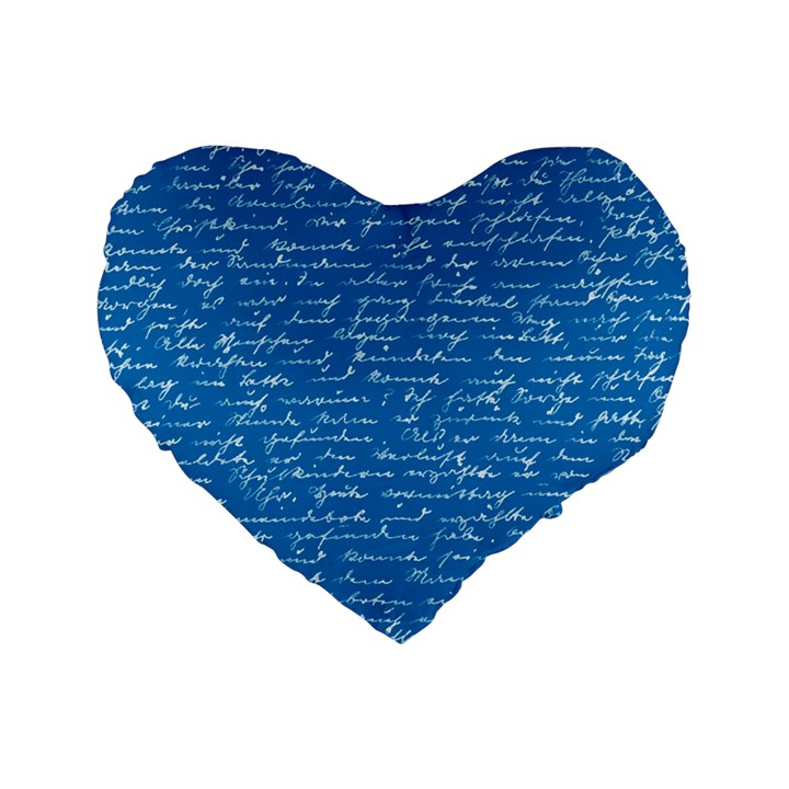 Handwriting Standard 16  Premium Heart Shape Cushions