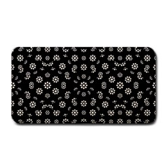 Dark Ditsy Floral Pattern Medium Bar Mats by dflcprints