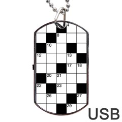 Crosswords  Dog Tag Usb Flash (two Sides) by Valentinaart