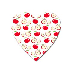 Apple Pattern Heart Magnet by Valentinaart