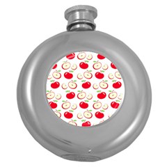 Apple Pattern Round Hip Flask (5 Oz) by Valentinaart