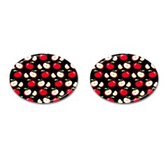 Apple Pattern Cufflinks (oval)