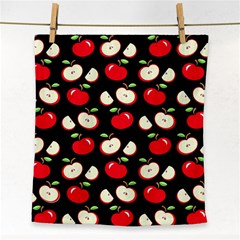 Apple Pattern Face Towel by Valentinaart