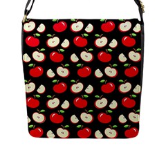 Apple Pattern Flap Messenger Bag (l)  by Valentinaart