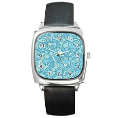 Pattern Square Metal Watch by Valentinaart