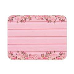 Pink Peony Outline Romantic Double Sided Flano Blanket (mini)  by Simbadda
